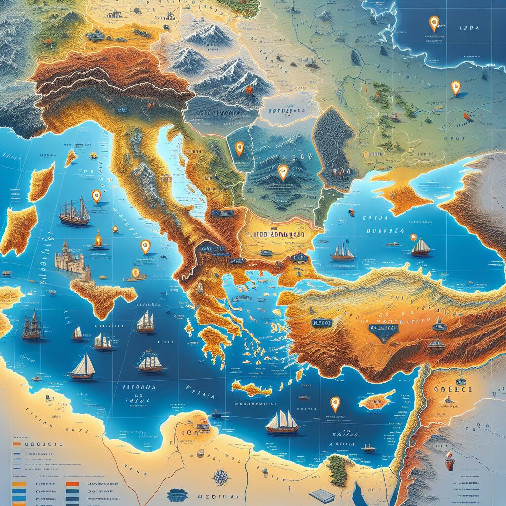 Carte des destinations à ne pas manquer en Méditerranée