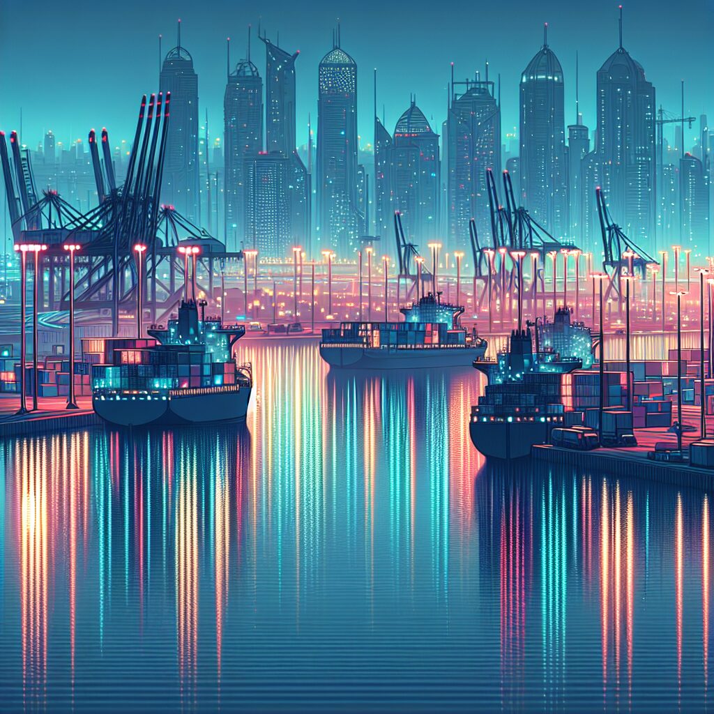 Vue du port de Dubaï